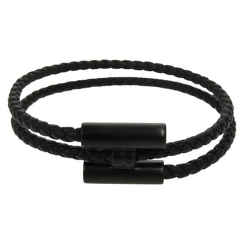 Unused Herms Tourni Tresse Swift So Black T4 Size Black Bracelet 0408Hermes
