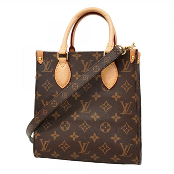 Louis Vuitton Monogram Sac Plat Bb Handbag M46265 Brown 2-Way Bag