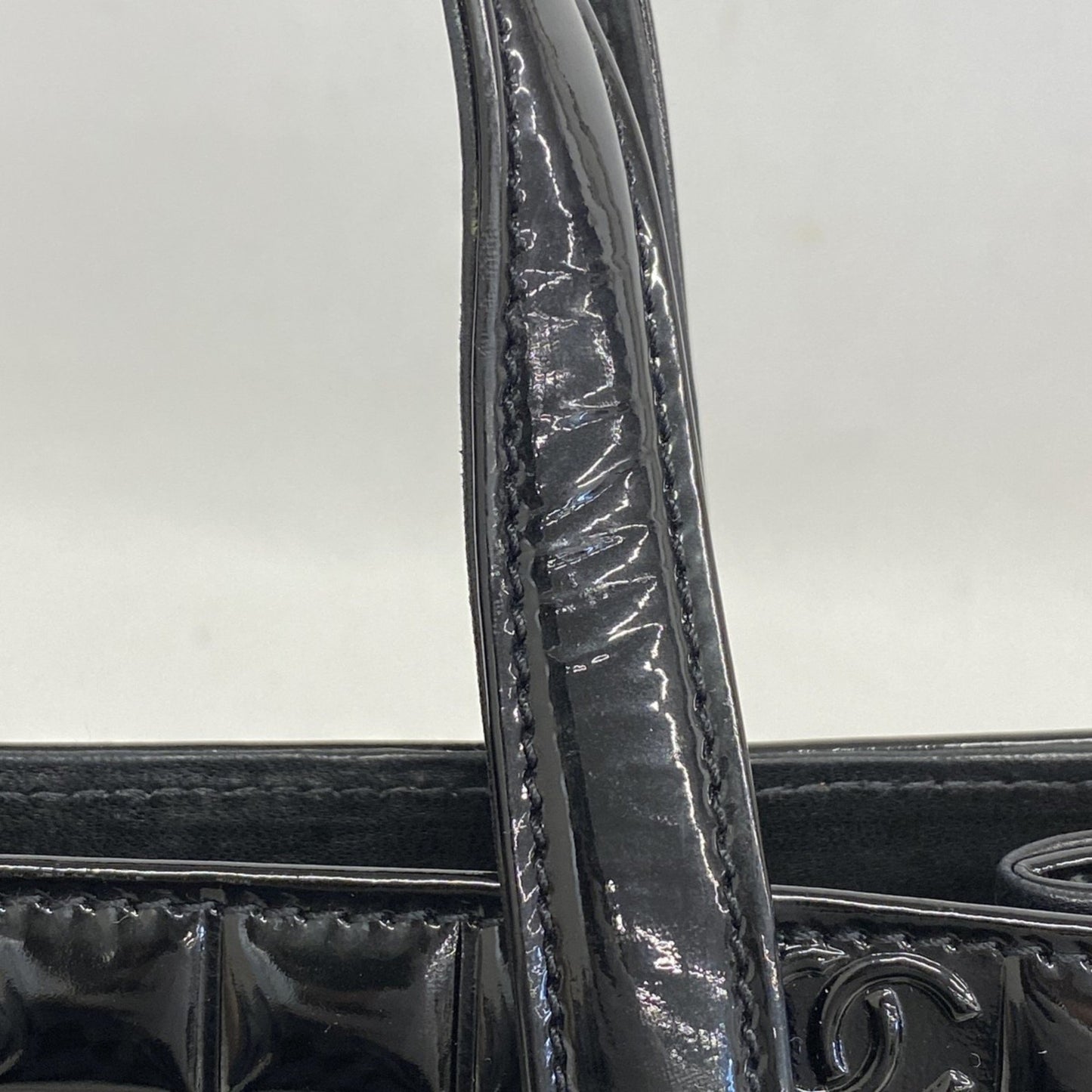 Chanel Chocolate Bar Tote Bag In Patent Leather