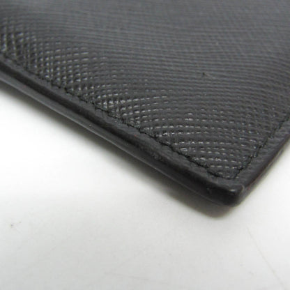 Prada Saffiano Leather Card Case Black