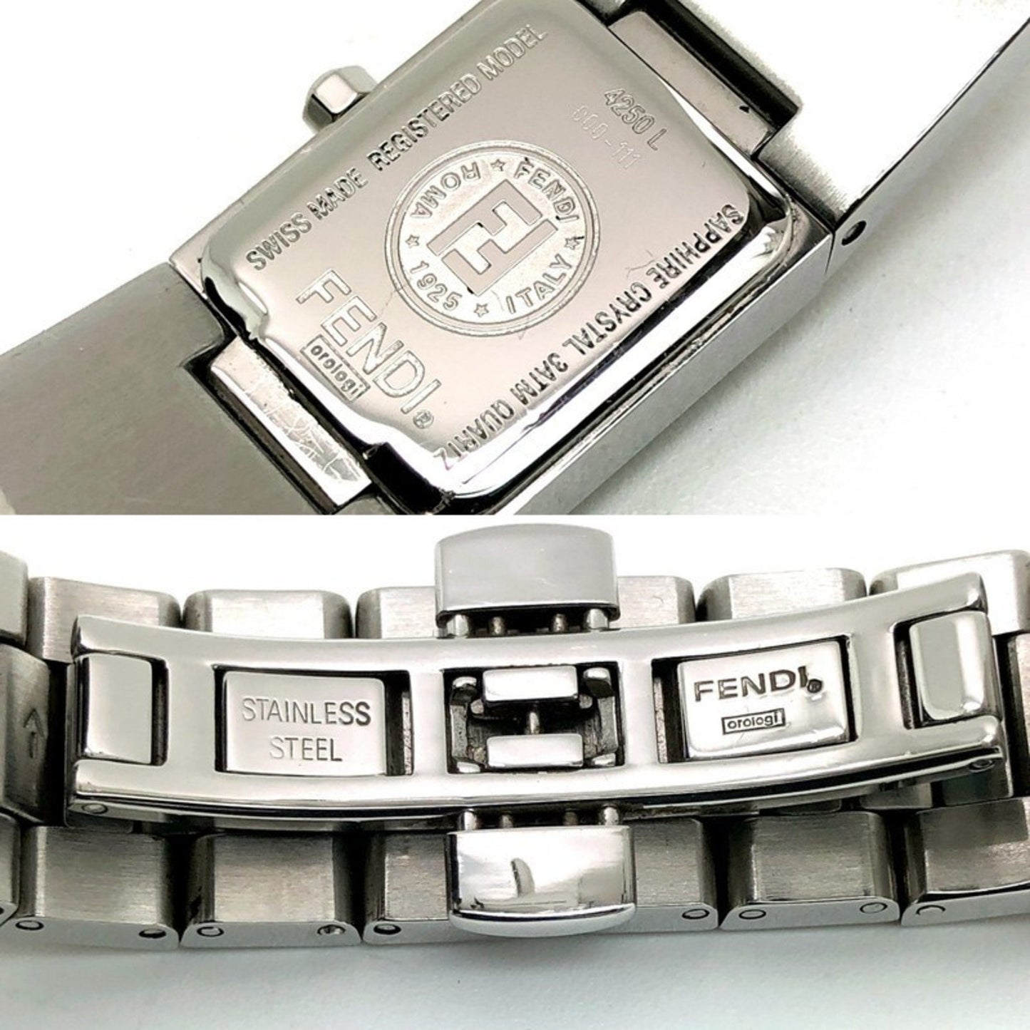 Fendi Quartz 4250L Pyramid Bangle Watch For Women