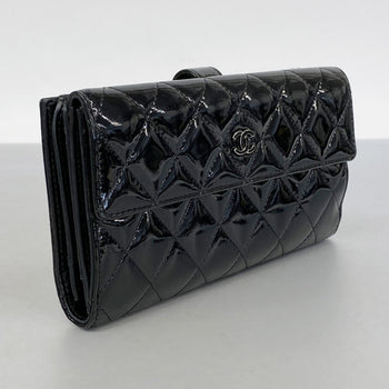 Chanel Matelasse Patent Leather Long Wallet