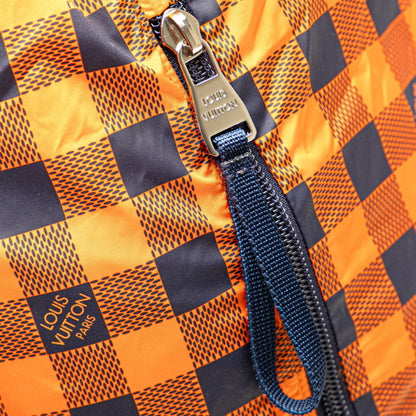 Louis Vuitton Damier Aventure Backpack N41188 Orange Navy Nylon Leather