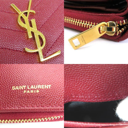 Saint Laurent Bifold Wallet Leather Red