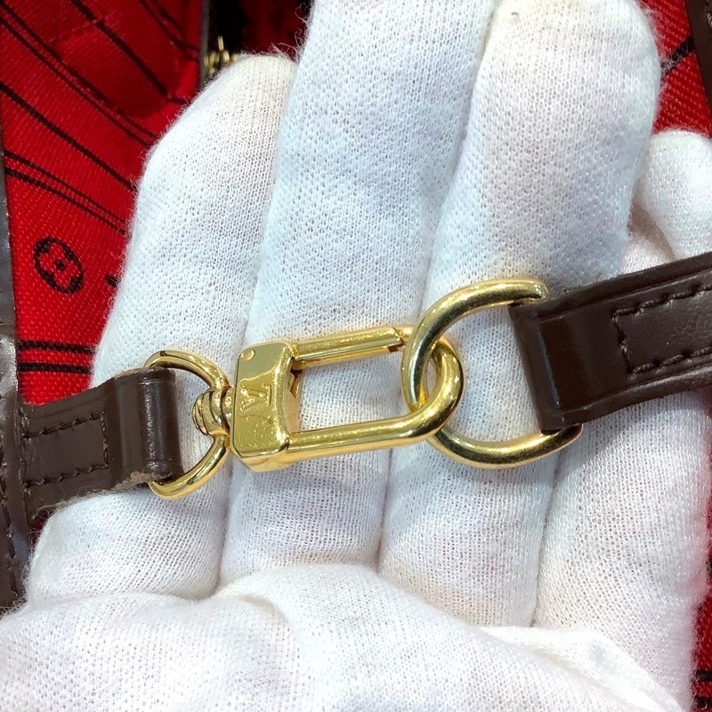 Louis Vuitton Neverfull Gm Damier Ebene Tote Bag N51106 Fl2191 Large Kb-9896