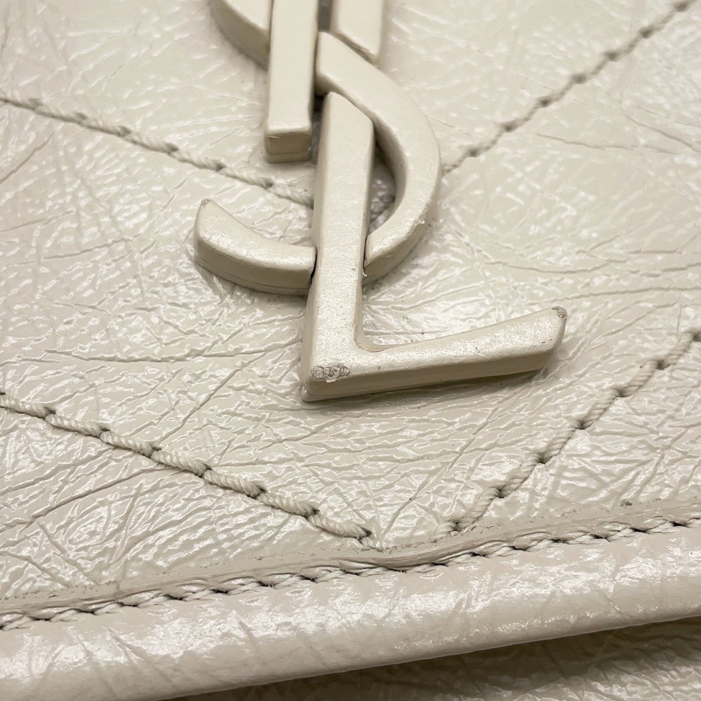 Yves Saint Laurent Niki Baby Leather Bag 6331600En049207 Saint Laurent Paris White