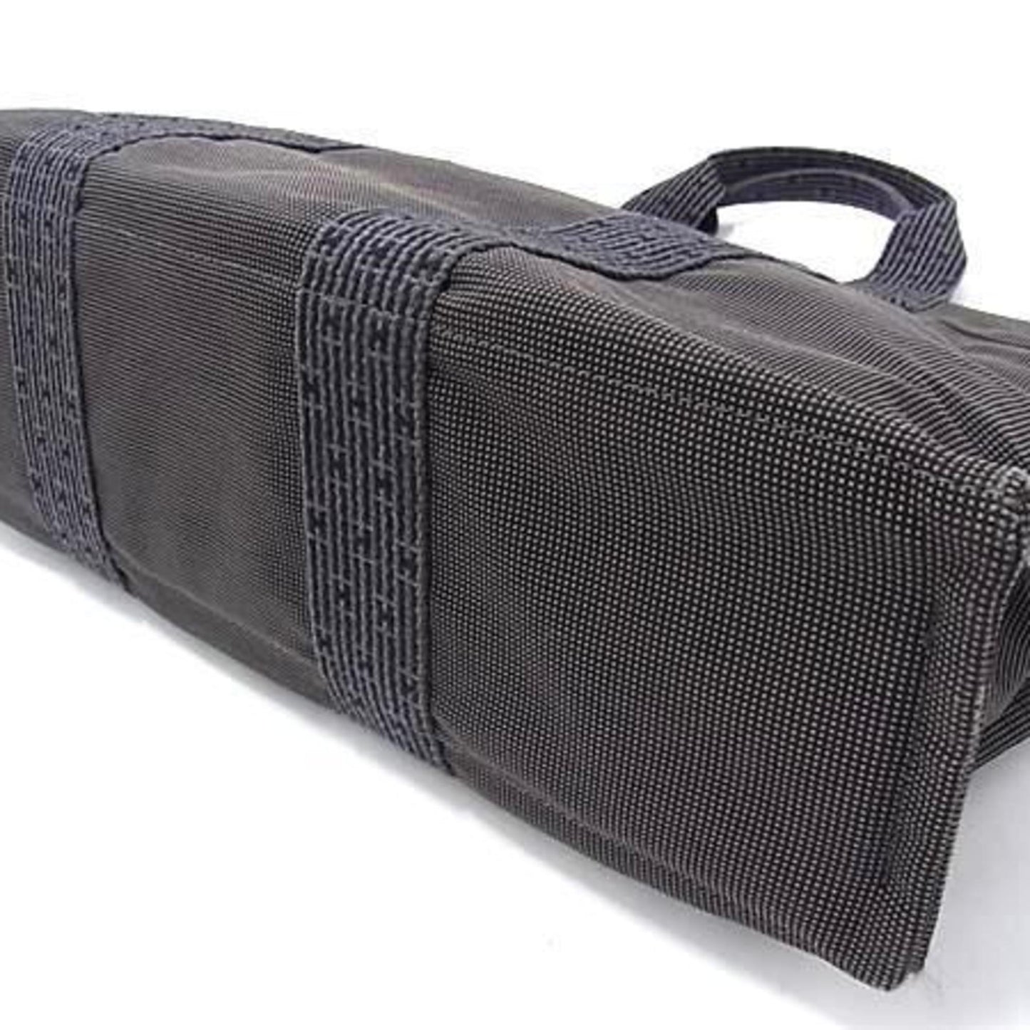Hermes Herms Air Line Tote Mm Gray Canvas Bag