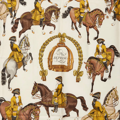 Hermes Herms Carr 90 Reprise Horse Riding Scene Scarf