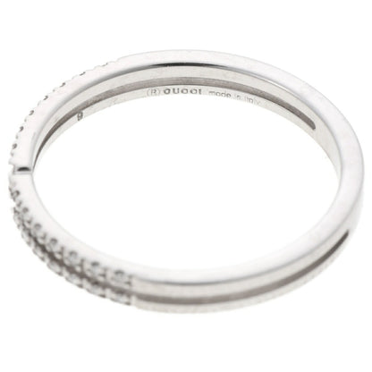 Gucci Infinity Half Diamond Ring 18Kwg #09 A-158549