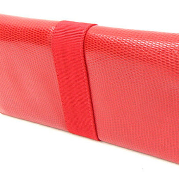Salvatore Ferragamo Vara 22 3059 Bi-Fold Long Wallet Red Leather Ribbon