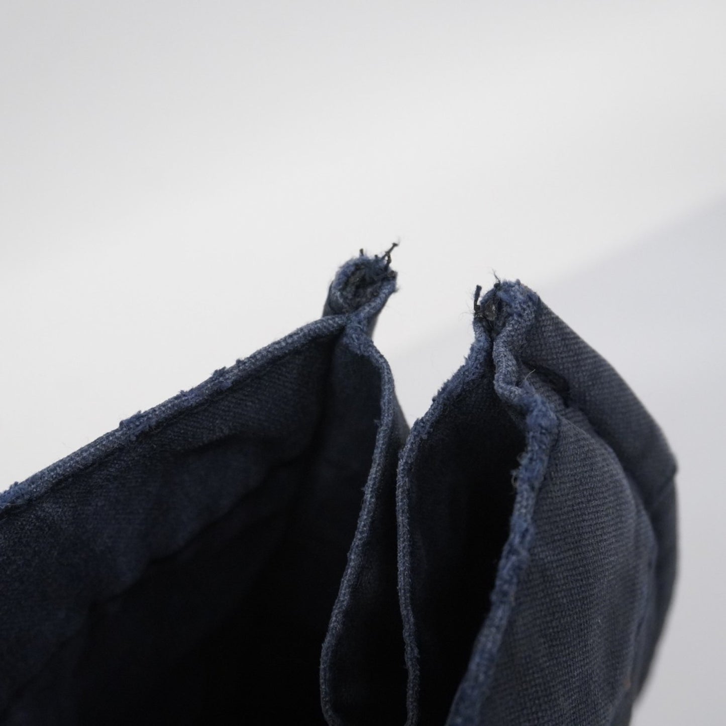 Hermes Herms Foule Tote Canvas Navy Bag