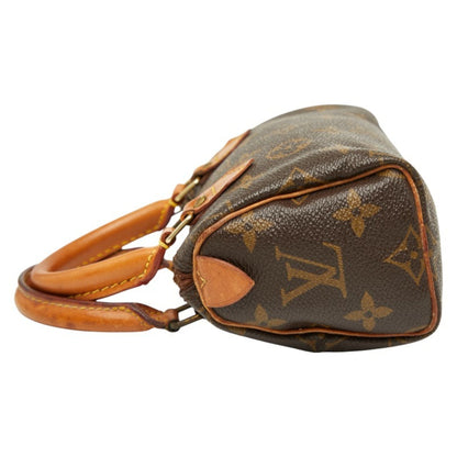 Louis Vuitton Monogram Mini Speedy Handbag/Shoulder Bag 2Way M41534 Brown Leather