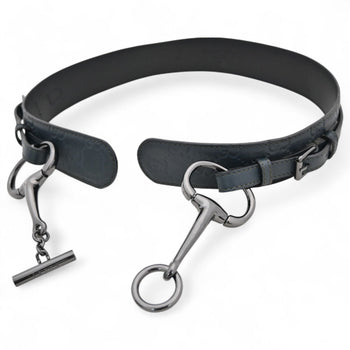 Gucci Shima Horsebit Belt In Green