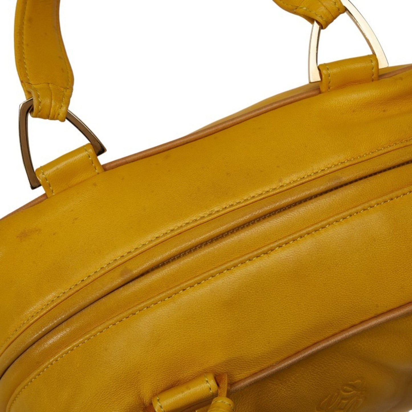 Loewe Anagram Mini Handbag In Yellow Leather