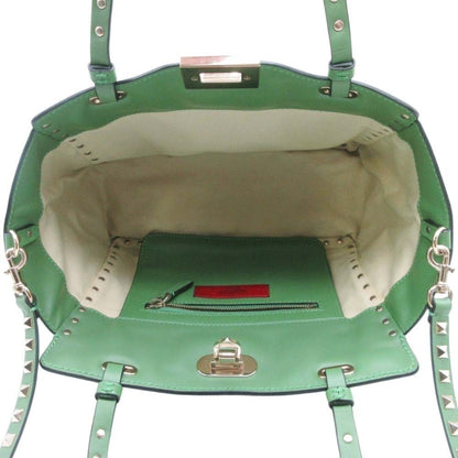 Valentino Garavani Rockstud 2-Way Shoulder Tote Bag In Green