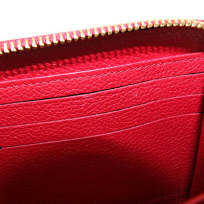 Louis Vuitton Round Long Wallet Monogram Empreinte Zippy M63691 Scarlet Red Zip