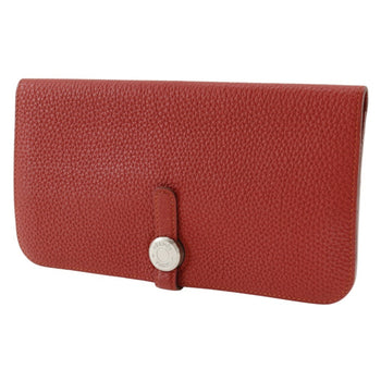 Hermes Hermes Dogon Long Wallet Togo 2014 Red ?R Belt Clasp