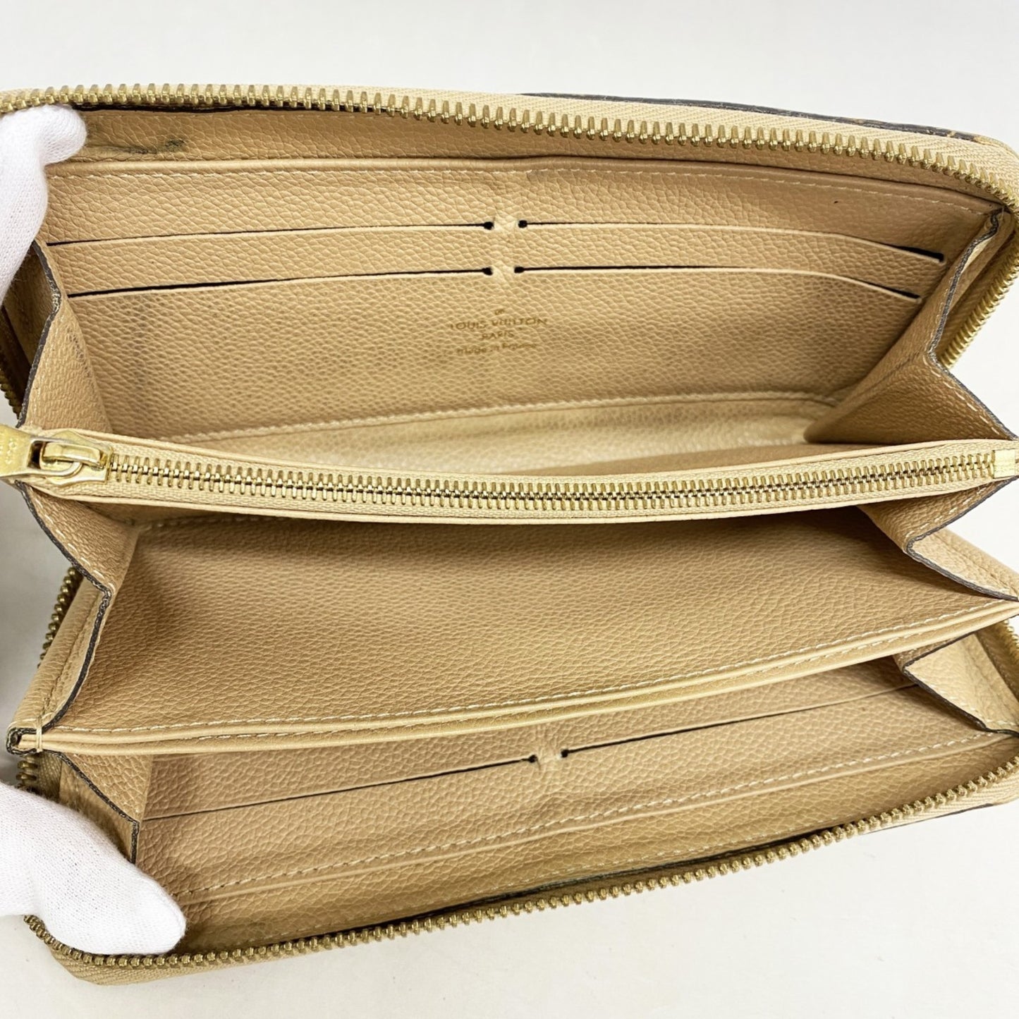 Louis Vuitton Monogram Empreinte Zippy Wallet M60746 Dune