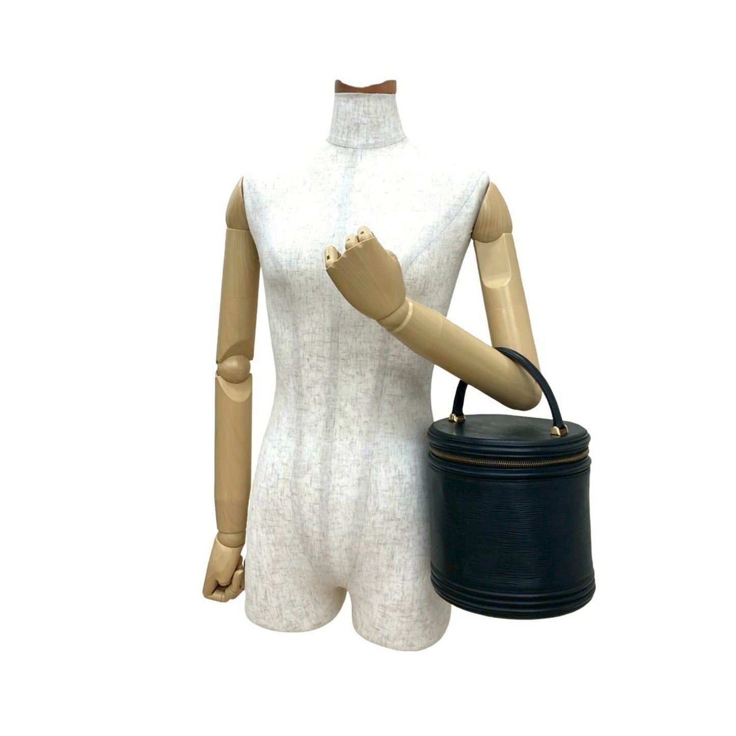 Louis Vuitton Vintage Cannes Epi Leather Handbag Vanity Bag Noir Black 13489