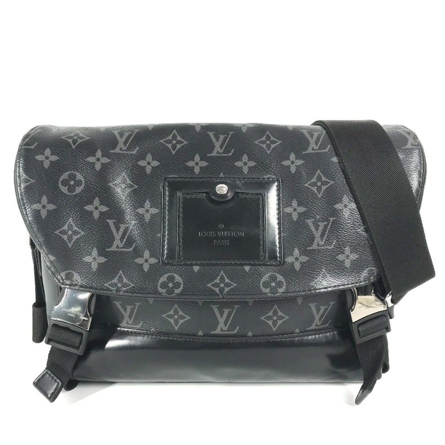 Louis Vuitton M40511 Monogram Eclipse Messenger Voyage Pm Crossbody Flap Shoulder Bag In Canvas