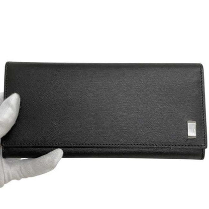 Dunhill Sidecar Leather Bifold Long Wallet (Ec-24011) In Black.
