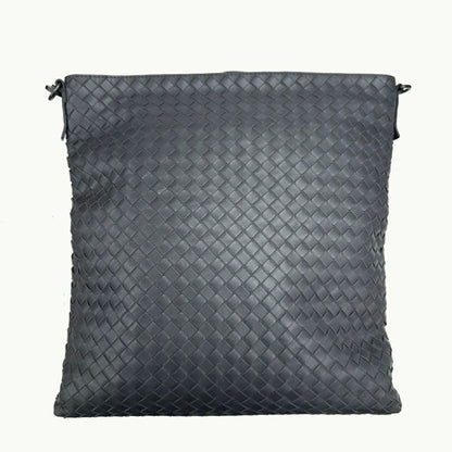Bottega Veneta Intrecciato Shoulder Bag Grey