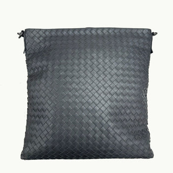 Bottega Veneta Intrecciato Shoulder Bag Grey