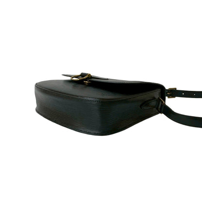 Louis Vuitton Vintage Saint-Cloud Epi Leather Shoulder Bag/Pochette/Sacoche Noir 27684