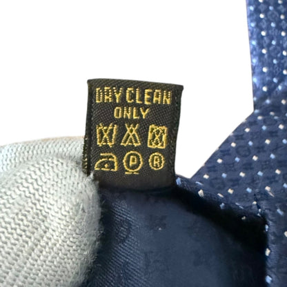 Louis Vuitton Monogram Dot Pattern 100% Silk Tie Navy