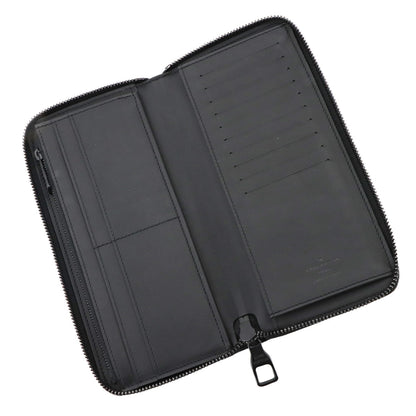 Louis Vuitton Monogram Taurillon Zippy Wallet Vertical Long In Black Leather M69047 Rfid