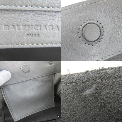 Balenciaga Paper Handbag 357333 Leather Silver Shoulder