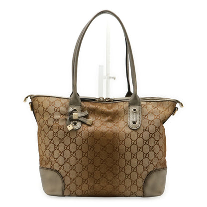 Gucci Heart Bit Shoulder Bag In Gg Canvas