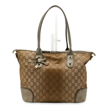 Gucci Heart Bit Shoulder Bag In Gg Canvas