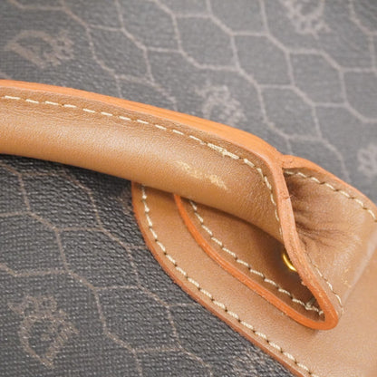 Christian Dior Boston Bag Honeycomb Gray Brown