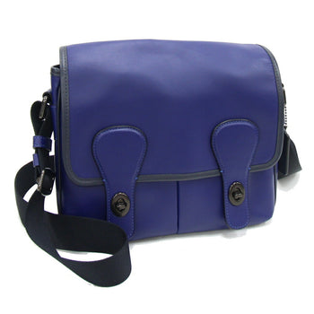 Coach Shoulder Bag Heritage Map C2907 Navy Blue Leather