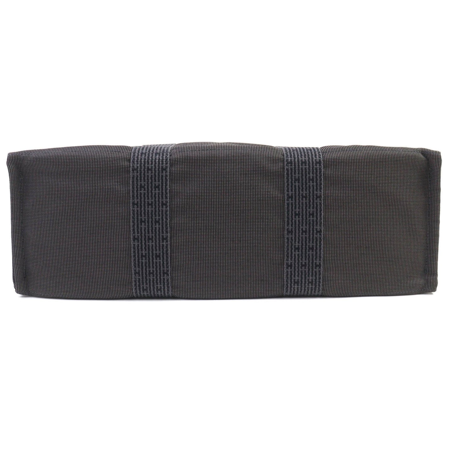 Hermes Air Line Gm Serie Button Canvas Large Tote Bag/Boston Bag Gray Made In France