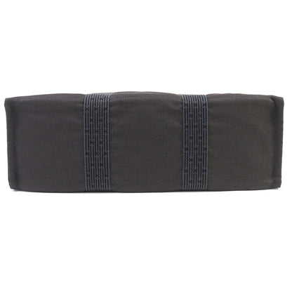 Hermes Air Line Gm Serie Button Canvas Large Tote Bag/Boston Bag Gray Made In France