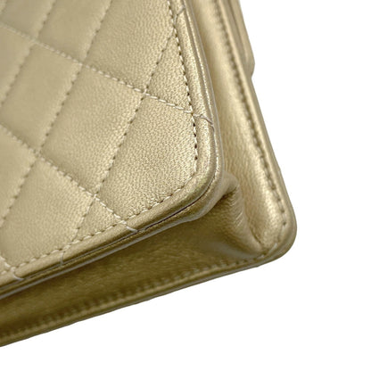 Chanel Chain Shoulder Bag Matelasse Coco Mark Leather Clear Pearl As0585 Chanel