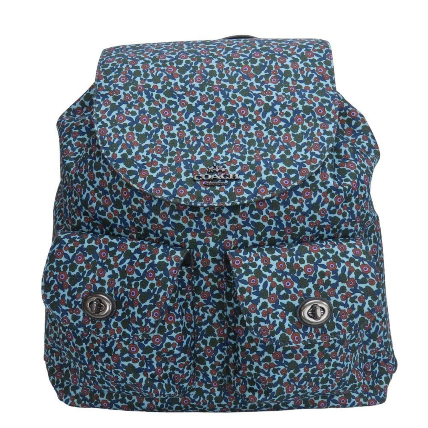 Coach Backpack/Daypack F59434 Nylon Leather Blue Navy Backpack