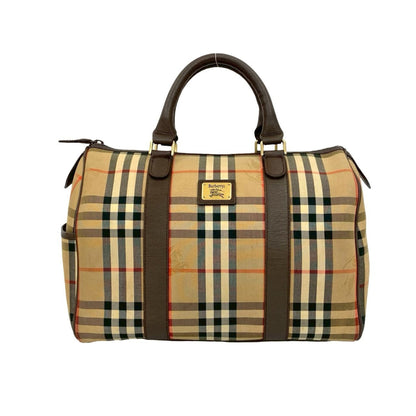 Burberry'S Nova Check Shadow Horse Logo Canvas And Leather Handbag