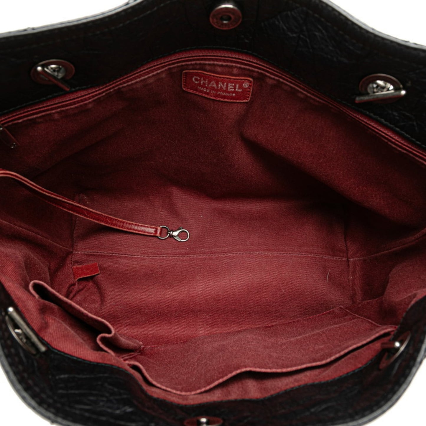 Chanel Coco Mark Tote Bag Black Leather