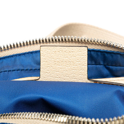 Gucci Gg Nylon Of The Grid Body Bag/Waist Bag 631341 Blue/Beige Nylon/Leather