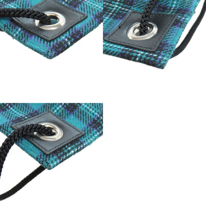 Jimmy Choo Knapsack Check Pattern Studs Backpack Daypack Canvas