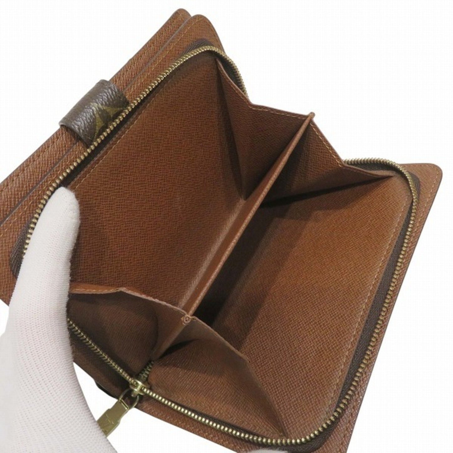 Louis Vuitton Monogram Porte Papier Zip M61207 Round Bi-Fold Wallet