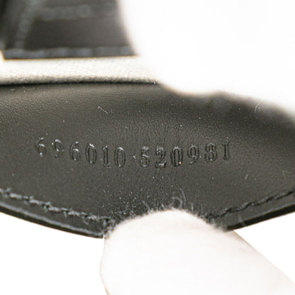 Gucci Gg Embossed Jumbo Handbag/Shoulder Bag 2Way 696010 Black Leather