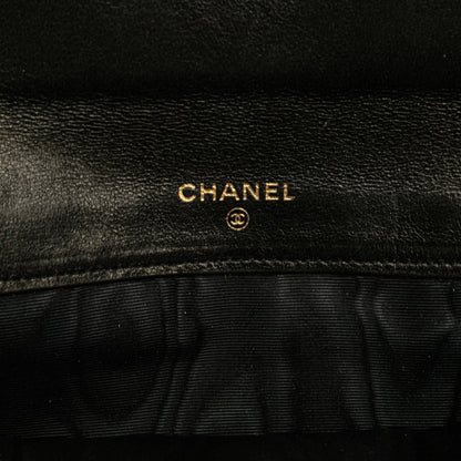 Chanel Coco Mark Long Wallet Black Leather