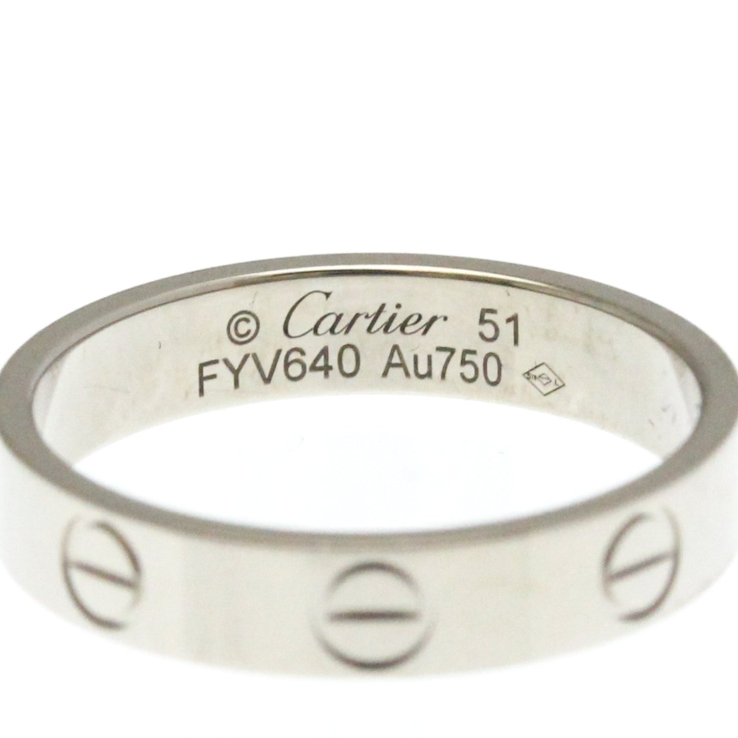 Cartier Mini Love Ring White Gold (18K) Fashion No Stone Band Ring Silver