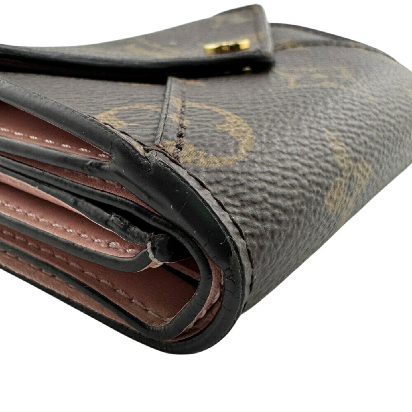 Louis Vuitton M81665 Portefeuille Celeste Compact Wallet Monogram Trifold Brown