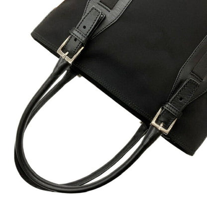 Gucci Tote Bag 73737 2123 Nylon Canvas Leather Black Shoulder