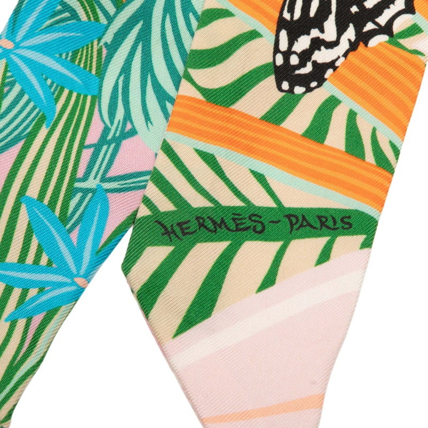 Hermes Herms Twilly Jaguar Quetzal Scarf